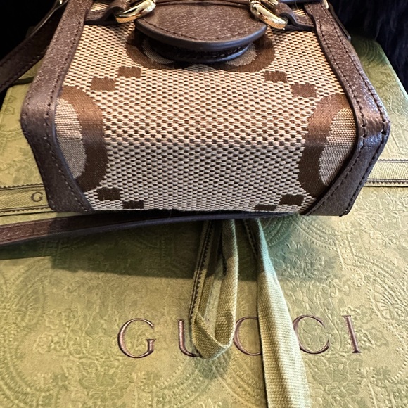 Gucci Horsebit 1955 Jumbo GG mini bag in Perfect Condition - Picture 4 of 9